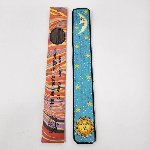 The Mother's Fragrances Musk Incense Sticks with‎ Sun Moon Holder - Picture 1 of 7